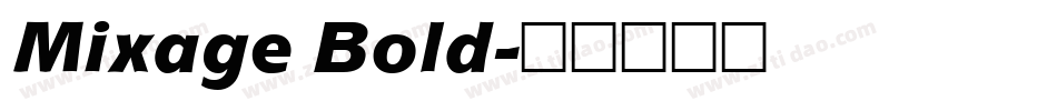 Mixage Bold字体转换